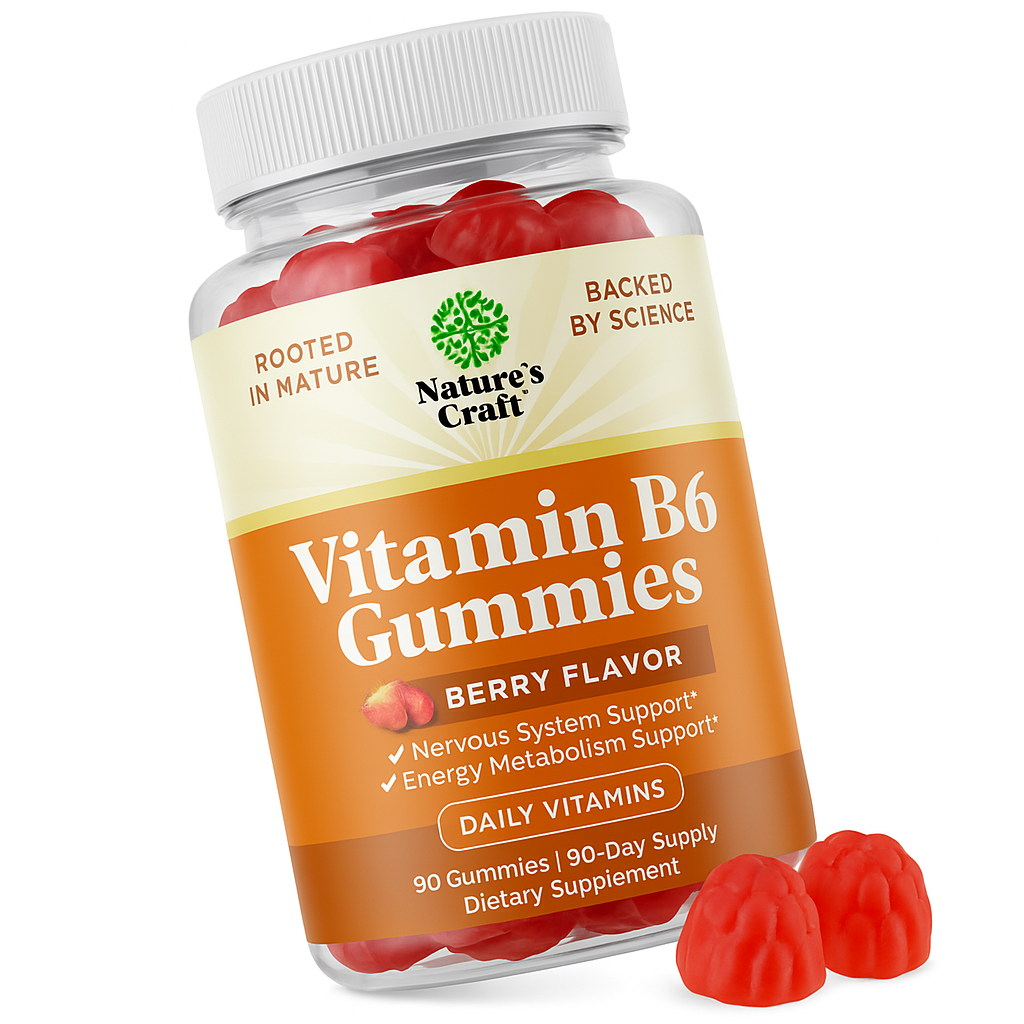 Nature's Craft Vitamin B6 Gummies 90 Count