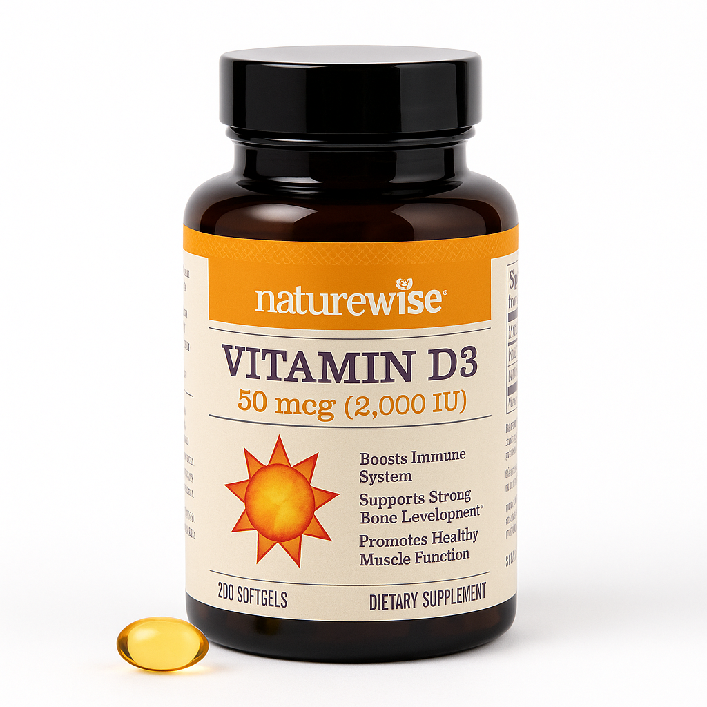 NatureWise Vitamin D3 Softgels, 200 Count