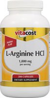 Vitacost Brand L-Arginine HCl Capsule 200 Capsules