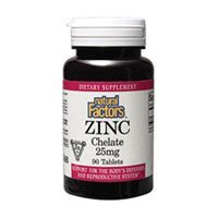 Natural Factors Zinc Chelate 25mg Tablet 180 Tablets