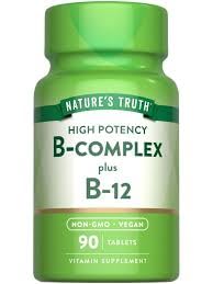 Nature's Truth High Potency B-Complex Plus B-12 Tablets, 180 Tablets