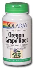 Solaray Oregon Grape Root 400 mg Capsule, 100 Capsules