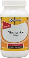 Vitacost Brand Niacinamide (Vitamin B-3) No Flush Niacin 500 mg Capsules, 100 Count