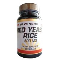 Windmill Red Yeast Rice 600 mg Tablets, 60 Count