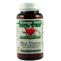Kroeger Herb Products Milk Thistle 80% Capsules, 180 Count