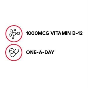 GNC Vitamin B-12 1000mcg Caplets, 90 Count