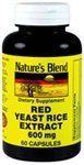 Nature's Blend Red Yeast Rice Extract 600 mg Capsules 60 Count