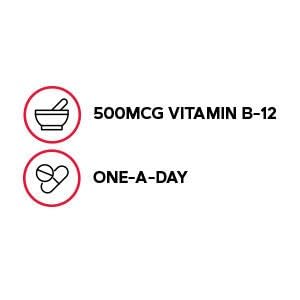 GNC Vitamin B-12 500mcg, Supports Energy Production, 100 Tablets