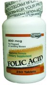 Landau Kosher Folic Acid 800 mcg Tablet, 250 Tablets