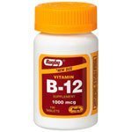 Rugby Laboratories Vitamin B-12 1000mcg Cyanocobalamin Tablet, 100 Tablets