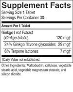 Nature's Sunshine Time-Release Ginkgo Biloba, 30 Tablets