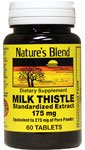 Nature's Blend Milk Thistle 175 mg Tablets, 60 Count