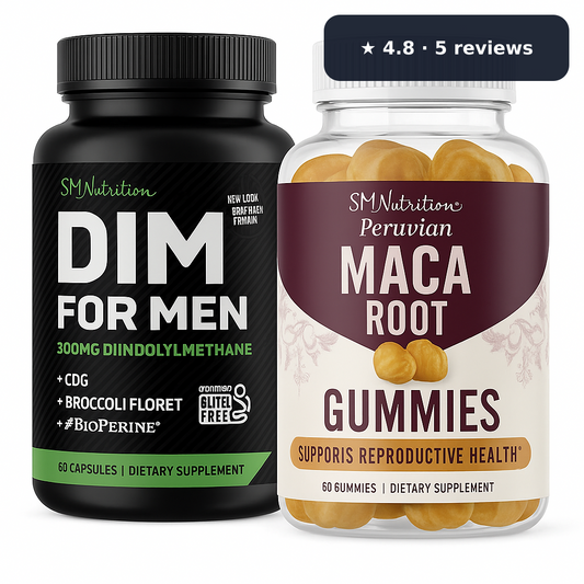 SM Nutrition Maca Root Gummies & 300mg DIM for Men — 120 Count