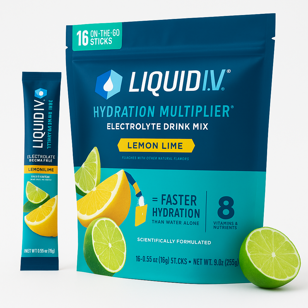 Liquid I.V. Hydration Electrolytes Powder, Lemon Lime, 16 Count