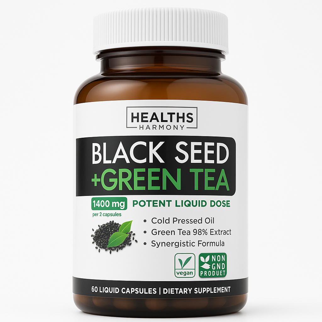 Healths Harmony Cold-Pressed Black Seed Oil Capsules - 60 Count
