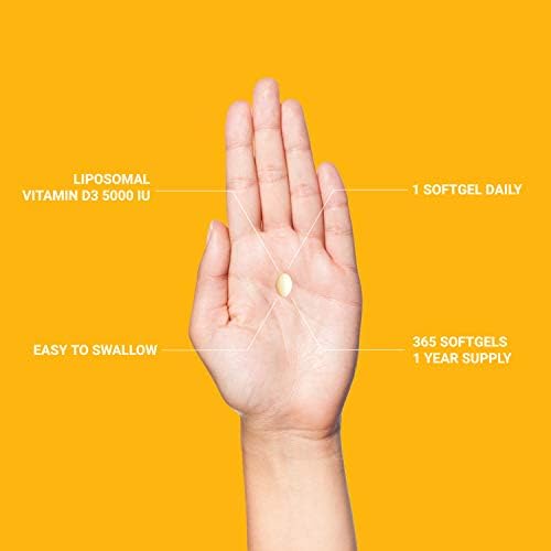 UpNourish Liposomal Vitamin D3 5000 IU Softgel 365 ct