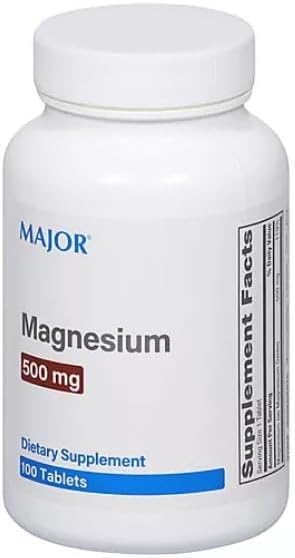 AmeriCan Goods Magnesium Oxide 500mg Tablets, 200 Tablets