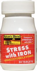 Nature's Blend Stress Advanced Formula Vitamins with Iron 120 Capsules