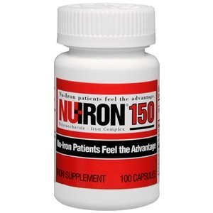 Merz Pharmaceuticals Nu-Iron 150 Iron Supplement Capsules 100 Count