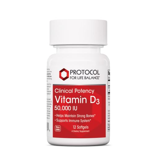 Protocol for Life Balance Vitamin D3 50,000 IU Softgel, 12 Count