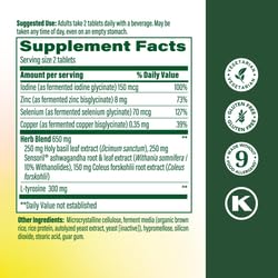 MegaFood Thyroid Strength - Mineral Supplement- Thyroid Support for Women with Ashwagandha, Zinc, Selenium, Copper, Iodine & L-Tyrosine Tablet, 90 Count