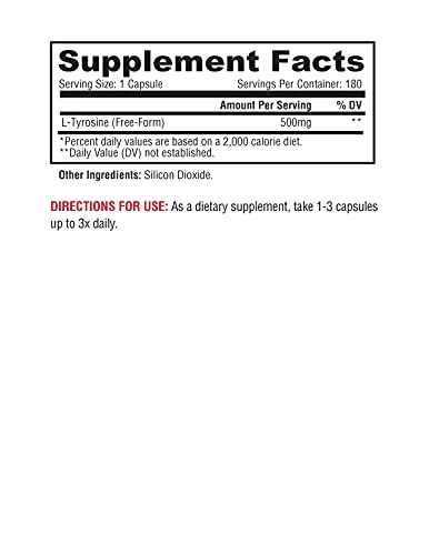 Metabolic Nutrition L-Tyrosine 500mg Capsule, 90 Capsules