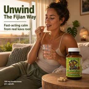 PRIMO KAVA Kava Capsules 100mg, 30 Count
