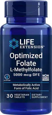 Life Extension High Potency Optimized Folate 5000 mcg Tablet 2 Count