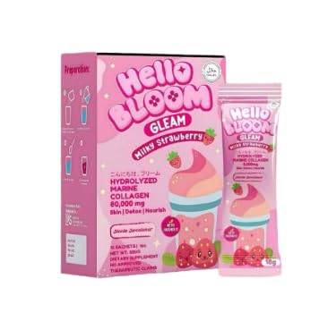 Generic Hello Bloom GLEAM Collagen Mix Drinks Powder 6.3 oz