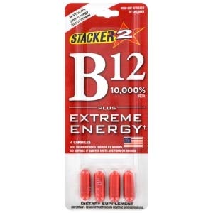 STACKER 2 Vitamin B12 Capsules, 12 Count