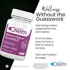 Omne Diem Histamine Digest PureMAX with DAO Capsules, 60 Capsules