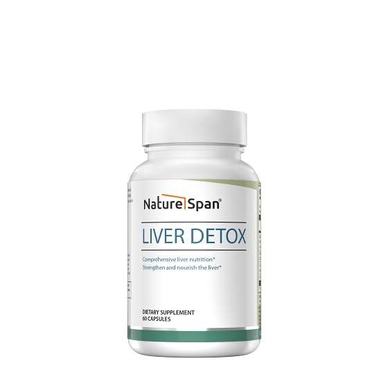 NATURESPAN Liver Cleanse Detox & Repair Milk Thistle Supplement with Silymarin and Choline, 60 Capsules