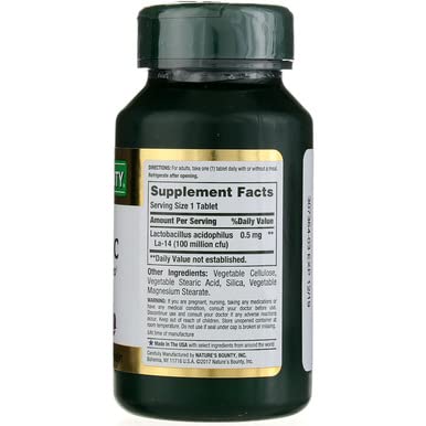 Nature's Bounty Probiotic Acidophilus Tablets, 1440 Tablets