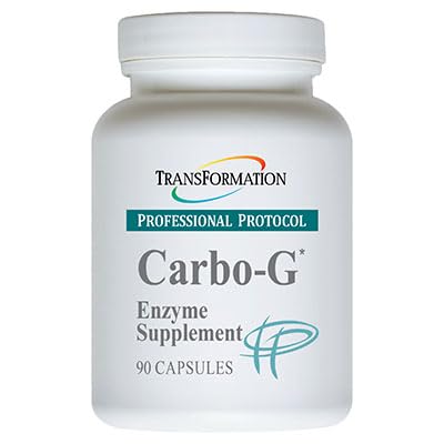 TRANSFORMATION Carbo-G High Potency Enzyme Blend Formula Supplement with Probiotics & Herbs for Carbohydrate Breakdown, Nutrient Absorption Capsule, 90 Capsules