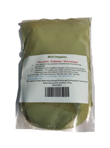BSD Organics Nilavembu/Kalmegh/Siriyanangai/Andrographis Paniculata Powder for Nilavembu Kudineer and More Pack of 10