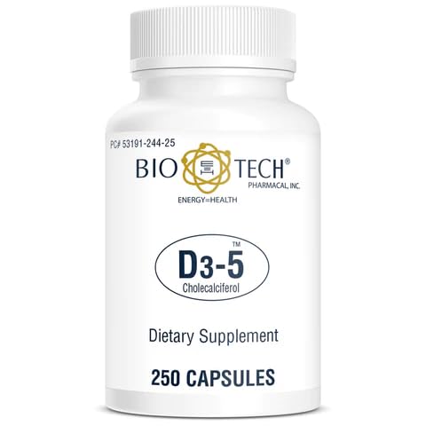 Bio-Tech Pharmacal D3-5 (5000 IU) Capsules 250 Count