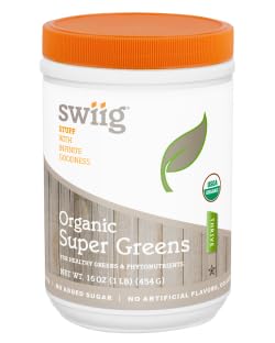 swiig Organic Super Greens Powder, 16 oz