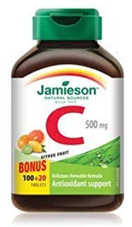 Jamieson Vitamin C Chewable 500 mg, 120 Chewable Tablets