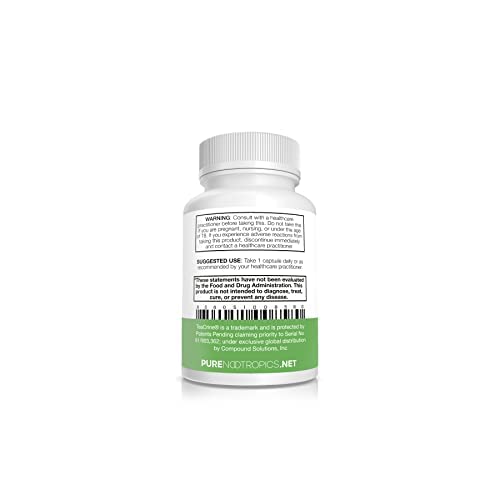 Pure Nootropics Theacrine (TeaCrine) Energy Supplement Capsule, 90 Capsules