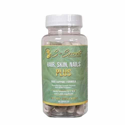 S-Secrets Hair, Skin & Nails Vitamin – Non-GMO Multivitamin for Hair, Skin & Nails | Biotin 5,000 mcg per Serving, 60 Capsules