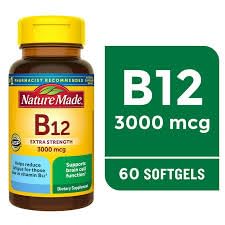 Nature Made Vitamin B-12 Softgels, 3000 mcg, 180 Softgels