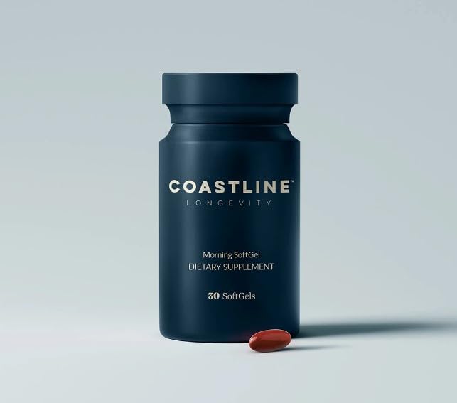 Coastline Longevity CoQ10 Daily Essential Softgels with Astaxanthin, Lutein, Zeaxanthin, 200mg CoQ10, 30 Softgels