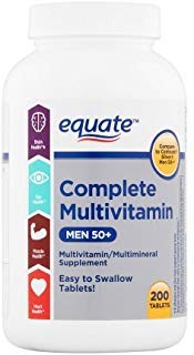 Equate Complete Multivitamin for Men 50+ Tablets, 200 Count