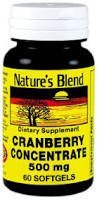 Cranberry Concentrate 500 mg Softgels, 60 Count