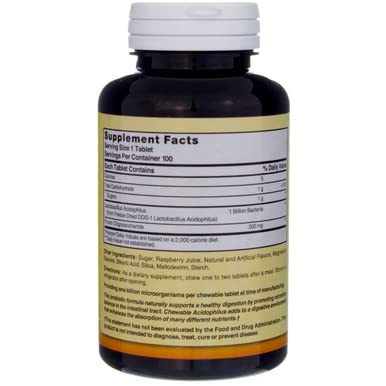 Nature's Blend Acidophilus Chewable Raspberry Flavor Tablets 600