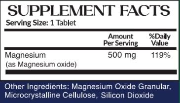 VitaVita Nutritions Magnesium 500mg Tablets, 60 Tablets