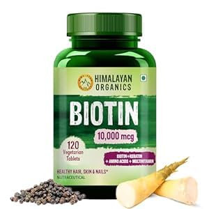 MAGICHOOD Organics Biotin 10000 MCG Supplement for Men and Women with Keratin+Amino Acids+Multivitamin for Healthy Hair, Skin & Nails, 120 Vegetarian Tablets