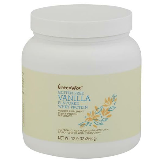 Generic Green-Wise Gluten Free Vanilla Flavor Whey Protein Powder 11.7 oz