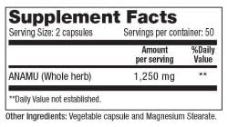 Planet Source Anamu (Ghinea Hen) 1250 mg per serving Capsules, 100 Count