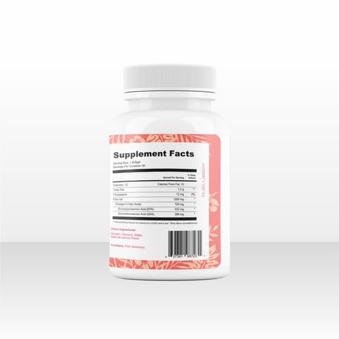 Active Blend Omega-3 Fish Oil 1250mg Triple Strength with 690mg EPA & 260mg DHA, Wild-Caught, No Fishy Aftertaste Softgels, 60 Count